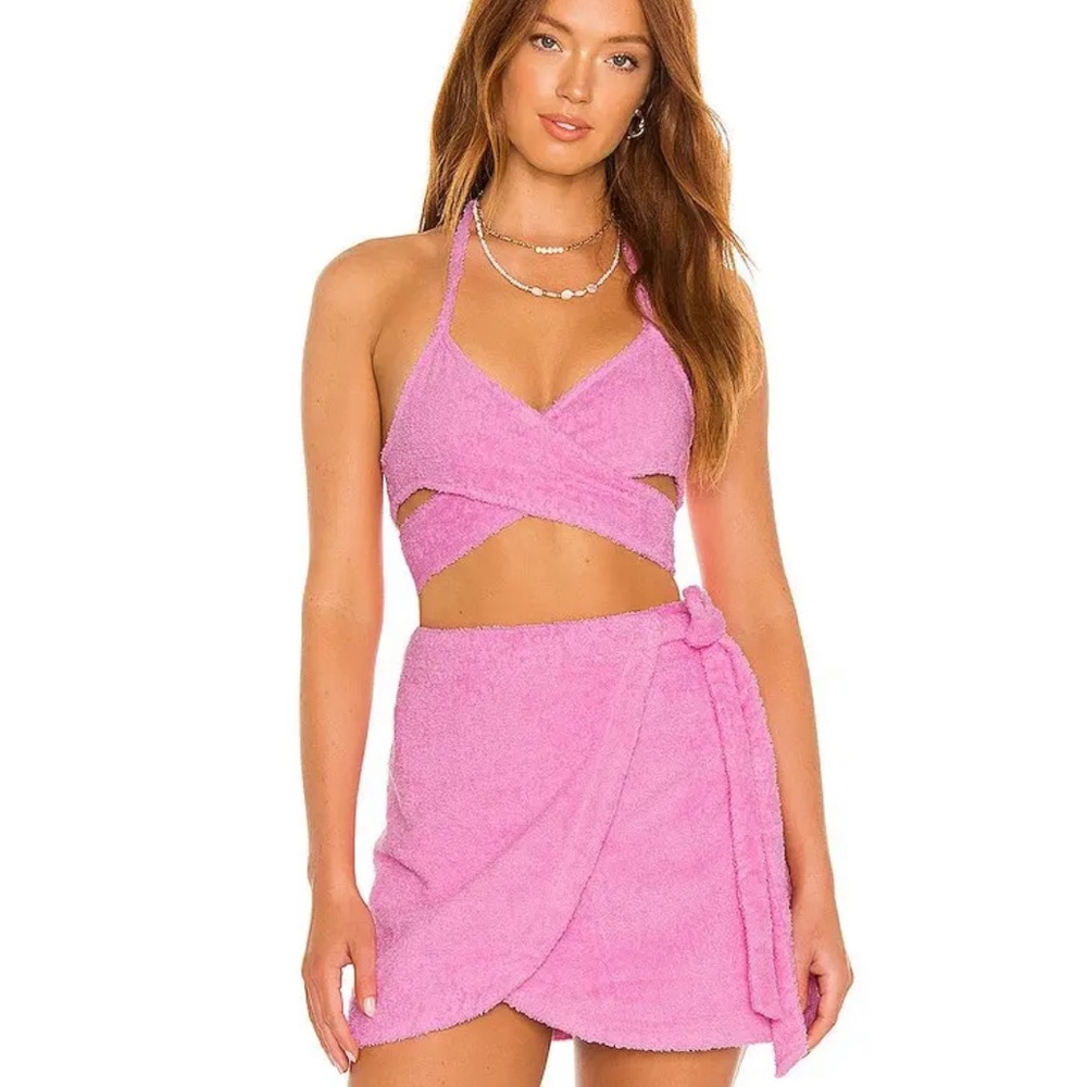 Revolve Atoir Sahar Skirt and Ora Crop Top in Cameo Bloom